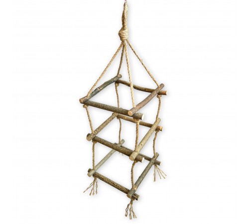 Zelena Zoo - об'ємна драбинка для кількох папуг 50 см