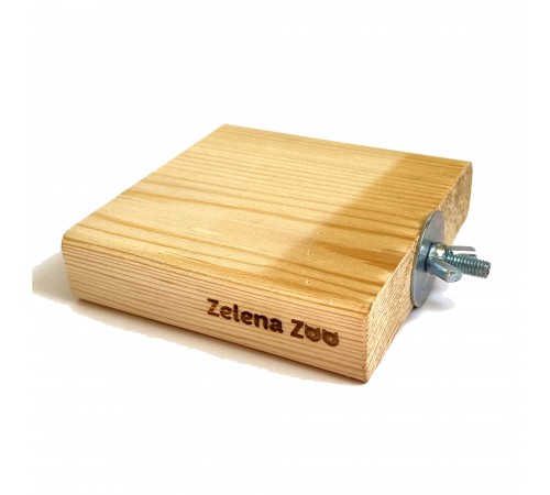 Zelena Zoo - поличка для сну на клітку дерев’яна 12 см