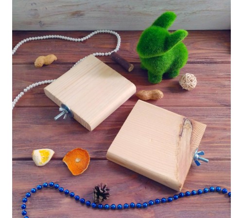 Zelena Zoo - поличка для сну на клітку дерев’яна 8 см