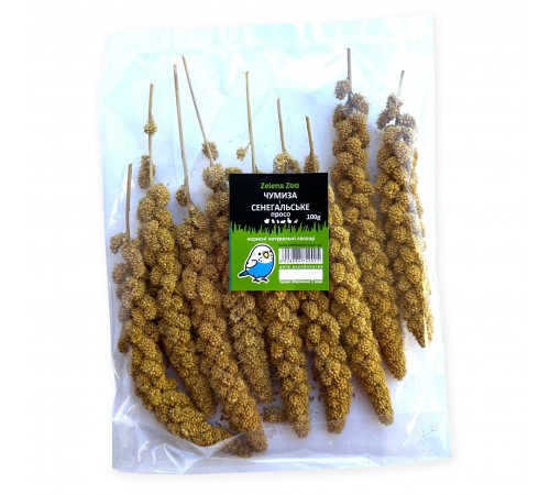 Zelena Zoo - Чумиза сенегальське просо в колосках 100 г