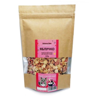 Zelena Zoo - яблучко сушене для гризунів та папуг 80 г
