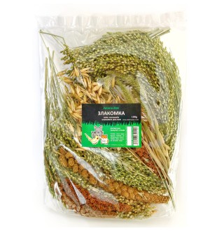 Zelena Zoo - злакомка мікс колосків злакових рослин 100 г