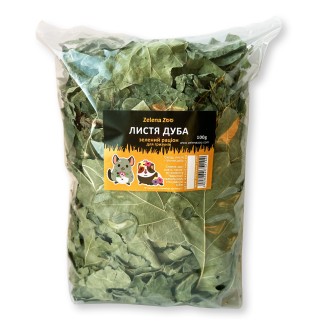 Zelena Zoo - листя дуба, зелений раціон для гризунів 100 г