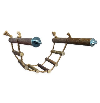 Zelena Zoo - присада-жердинки з мотузковою драбинкою ліщина 27х43 см