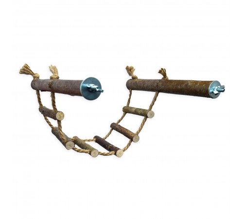 Zelena Zoo - присада-жердинки з мотузковою драбинкою ліщина 27х43 см