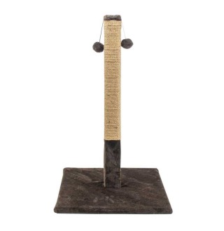 Пухнастики кігтеточка для котів великий стовпчик на підставці, джут шоколад 80х45см