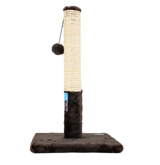 Пухнастики кігтеточка для котів стовпчик на підставці, сизаль шоколад 30х55см