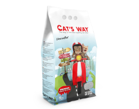 Cat's Way Unscented - бентонітовий наповнювач, натуральний білий, 5л