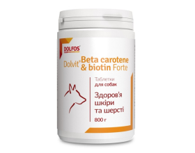 Вітаміни для собак Долвіт Бета каротин & біотин форте табл. 800гр (520 шт)