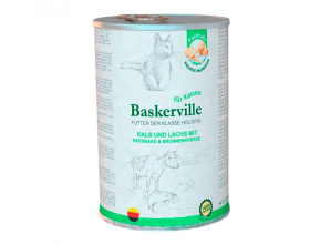 Baskerville Holistic Вологий корм Телятина та лосось для котів, 400g