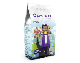 Cat's Way Lavender - бентонітовий наповнювач, лаванда, фіолетові гранули, 10л