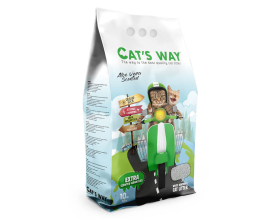 Cat's Way Aloe Vera- бентонітовий наповнювач, алое вера, зелені гранули, 10л