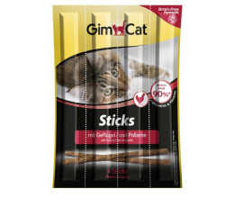 GimCat Ласощі для котів палички  Стікс з ягням та птицею 4 по 5г арт.420523