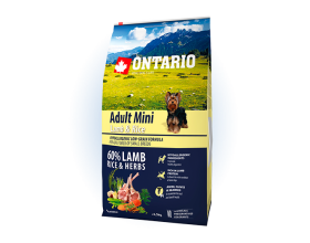 Ontario Adult Mini Lamb & Rice 6,5кг Сухий корм для дорослих собак дрібних порід з ягням та рисом