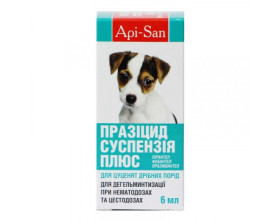 Празицид суспензія Плюс для цуценят дрібних порід 6 мл.