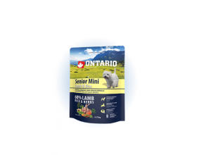 Ontario Senior Mini Lamb & Rice  0,75кг Сухий корм для літніх собак дрібних порід з ягням та рисом