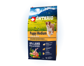 Ontario Puppy Medium Lamb & Rice 6,5кг Сухий корм для цуценят середніх порід з ягням та рисом