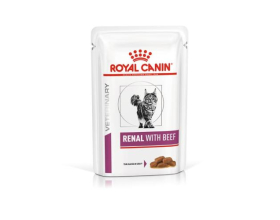 Royal Canin Renal with Beef Feline - вологий корм, ветеринарна дієта для котів, ниркова недостатність, 0,085кг