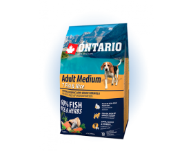 Ontario Adult Medium Fish & Rice 2,25кг Сухий корм для дорослих собак середніх порід з рибою та рисом