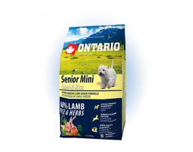 Ontario Senior Mini Lamb & Rice 2,25кг Сухий корм для літніх собак дрібних порід з ягням та рисом