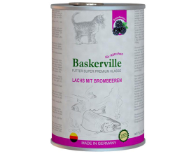 Baskerville KF Super Premium Вологий корм Лосось з ожиною для кошенят, 400g