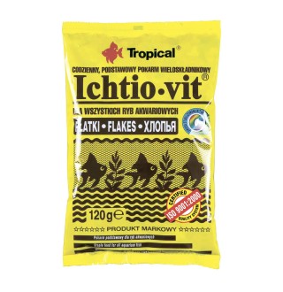Сухий корм для акваріумних риб Tropical в пластівцях «Ichtio-Vit» 120 г (для всіх акваріумних риб)