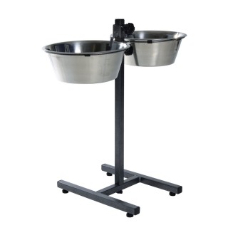 Стійка з мисками для собак Trixie 2 x 4,5 л / 28 см, h=60 см