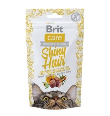 Ласощі для котів Brit Care Functional Snack Shiny Hair 50 г (для шкіри та шерсті)