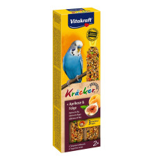 Ласощі для хвилястих папуг Vitakraft «Kracker Original + Apricot & Fig» 60 г / 2 шт. (абрикос та рис)