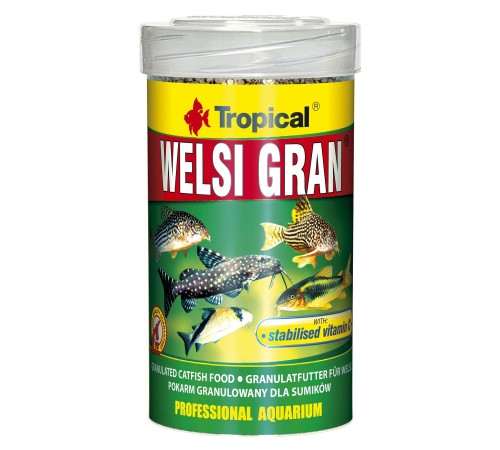 Сухий корм для акваріумних риб Tropical в гранулах «Welsi Gran» 100 мл (для донних риб)