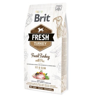 Brit Fresh Turkey With Pea Light Fit Slim Adult - сухий корм з індичкою і горохом для дорослих собак, 2,5кг