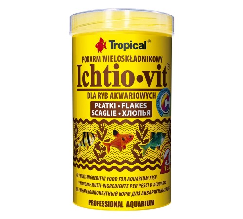 Сухий корм для акваріумних риб Tropical в пластівцях «Ichtio-Vit» 500 мл (для всіх акваріумних риб)