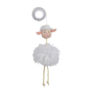 Іграшка для котів Trixie Вівця з брязкальцем на гумці 20 см (плюш)