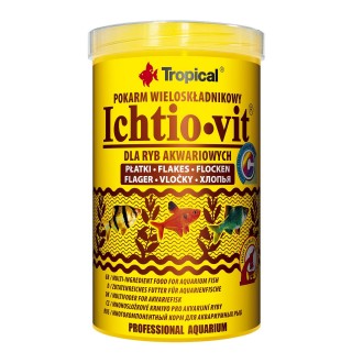 Сухий корм для акваріумних риб Tropical в пластівцях «Ichtio-Vit» 1 л (для всіх акваріумних риб)