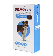 Таблетки для собак Bravecto від 20 до 40 кг, 1 шт