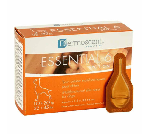 Капли для собак Dermoscent Essential-6 spot-on 10-20 кг, 1,2 мл - 1 пипетка