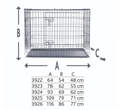 Клітка для собак Trixie 109 x 79 x 71 см - метал