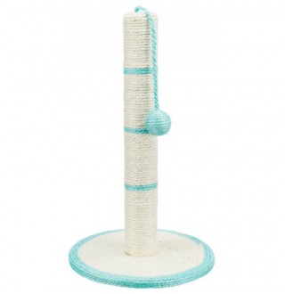 Дряпка-стовпчик Trixie з іграшкою на мотузці h=50 см (бірюзова, червона, чорна, синя)