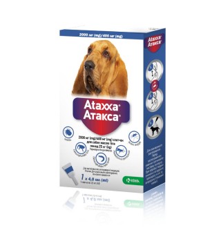Ataxxa by KRKA - Атакса краплі від бліх, кліщів і комарів для собак, понад 25кг