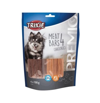 Ласощі для собак Tixie PREMIO 4 Meat Bars 4 x 100 г (курка, качка, баранина, лосось)