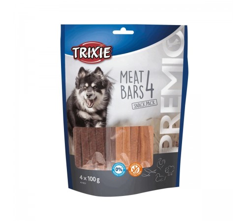 Ласощі для собак Tixie PREMIO 4 Meat Bars 4 x 100 г (курка, качка, баранина, лосось)