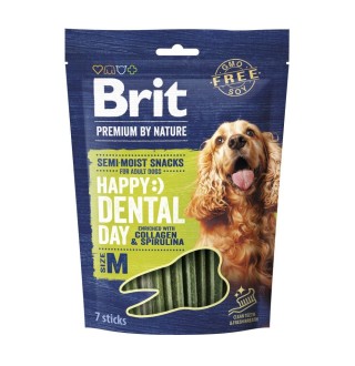 Ласощі для cобак Brit Premium Dental Snacks M 180 г - колаген та спірулін