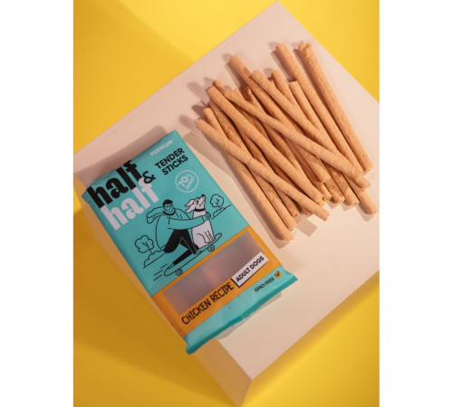 Ласощі для собак Half&Half Tender Sticks Adult 100 г - курка