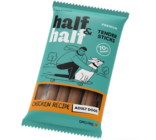 Ласощі для собак Half&Half Tender Sticks Adult 100 г - курка