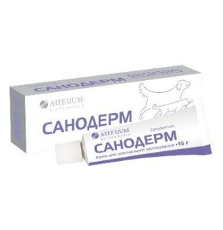 Крем для котів та собак Артеріум «Санодерм» протигрибковий препарат 15 г