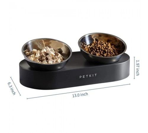 Миска для котів Petkit Fresh Nano two 480 мл / 275 мл - чорна