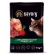 Набір корму для котів Savory Adult pouch 3+1 шт х 85 г - ягня та буряк