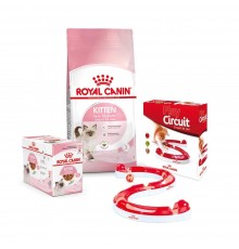 Набір сухого і вологого корму для кошенят Royal Canin Kitten 2 кг + 12 шт х 85 г pouch + лабіринт у подарунок