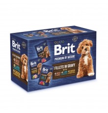 Набір вологого корму для собак Brit Premium By Nature 85 г х 12 шт - асорті