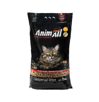 AnimAll Expert Choice Universal Litter - деревний поглинаючий наповнювач для котячого туалету, кліток гризунів і птахів, 7,5кг